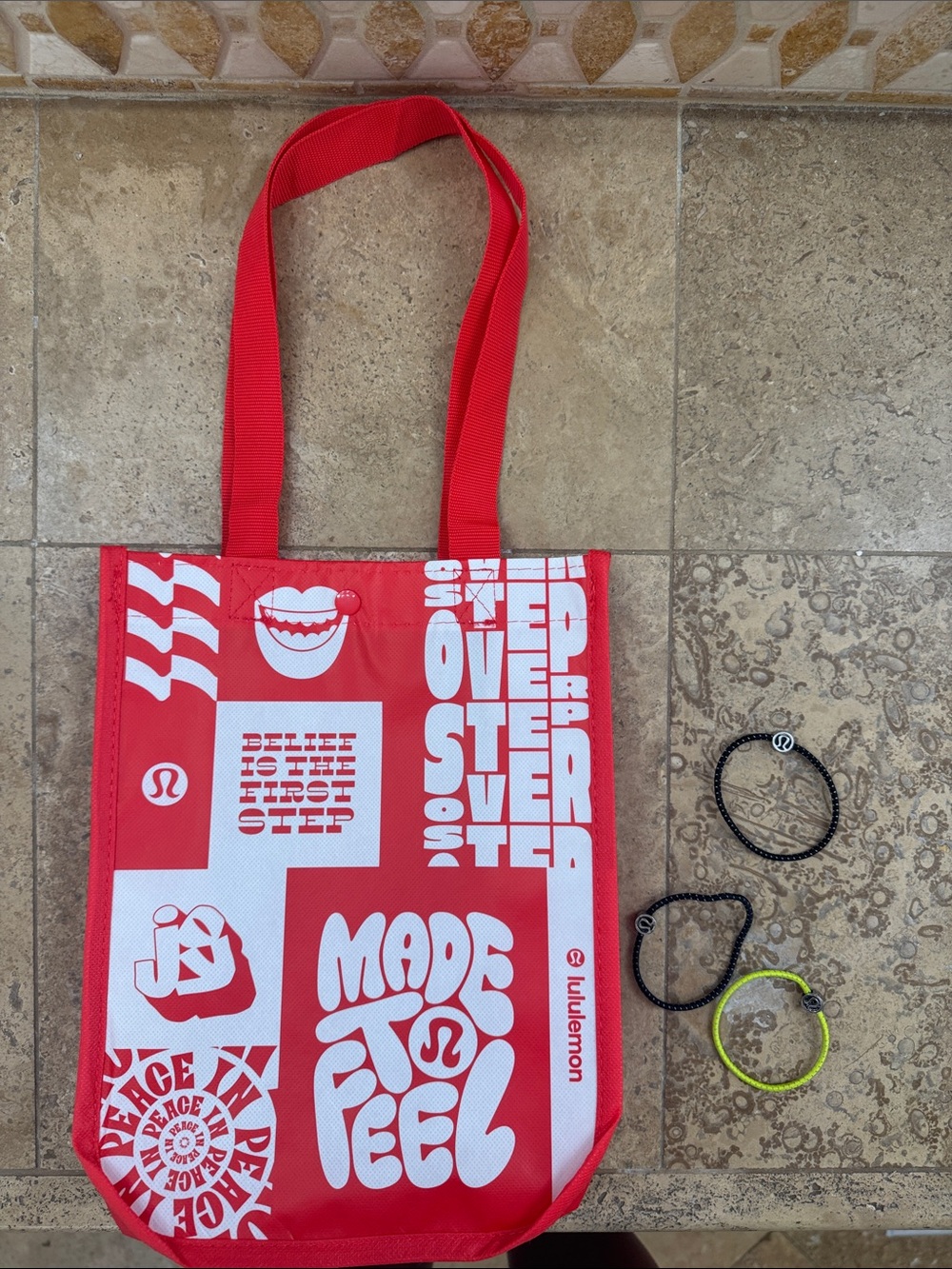 Lululemon Hair Ties / Zipper Pulls with Shopping Bag